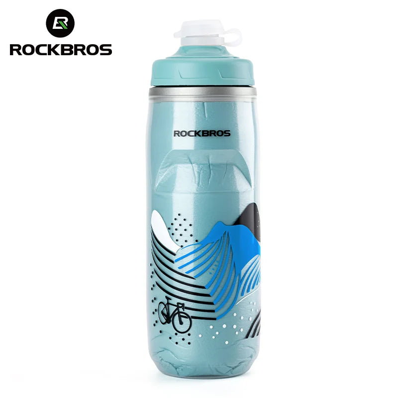 620Ml Cycling Water Bottle Cold Water Insulated Thermal Silicone Bottle Outdoor Sports MTB Road Bike Bicycle Bottle