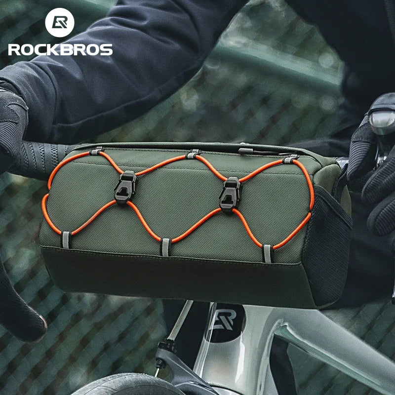 Bike Bag Bicycle Front Tube Bag 2.2L Capacity Handlebar Bag Waterproof Multifunction Portable Shoulder Bag Tube Bag