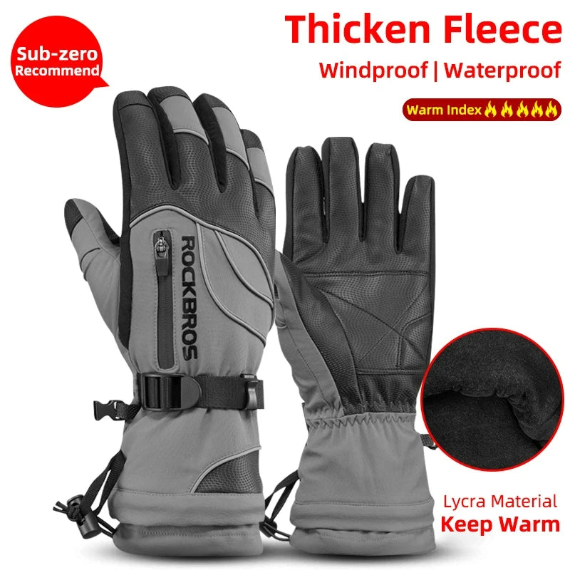 Winter Gloves Man Waterproof Thermal Gloves Ski Cycling Snowboard Sports Thermal Gloves Windproof Skiing Thick Gloves