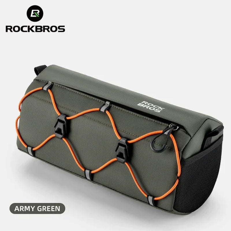 Bike Bag Bicycle Front Tube Bag 2.2L Capacity Handlebar Bag Waterproof Multifunction Portable Shoulder Bag Tube Bag