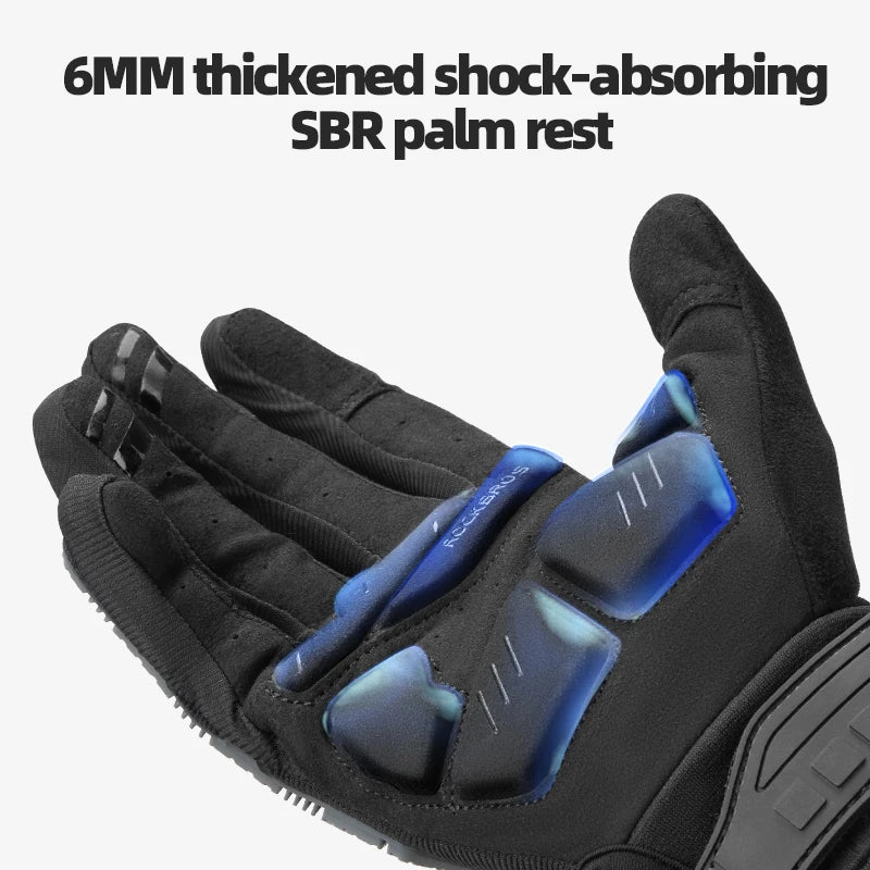 Cycling Gloves Tactical Gloves SBR Thickened Pad Shockproof Breathable GEL Bike Motorcycle Winter Warmer Full Finger