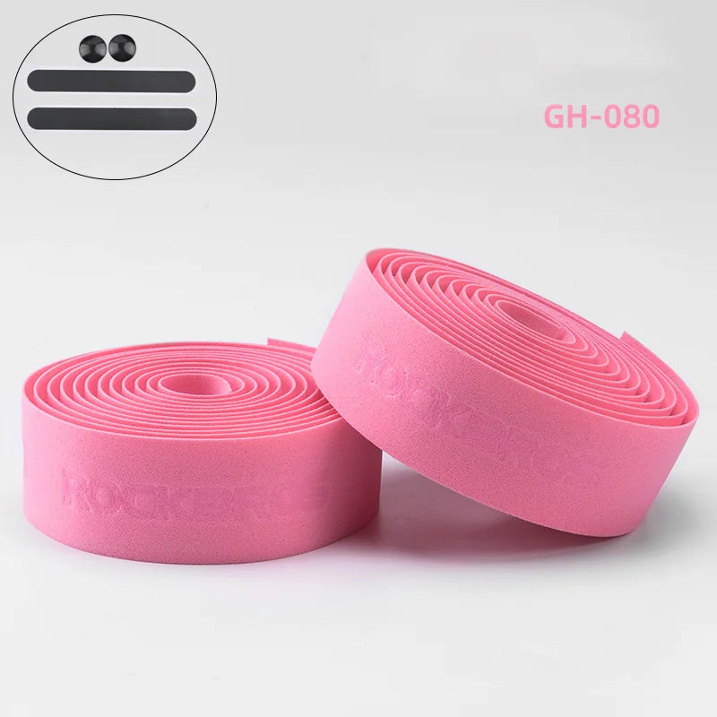 Bicycle Handlebar Tape Road Bicycle Anti-Slip Silica Gel EVA Shock Absorption Handle Bar Tape Cycling Wrap End Plug