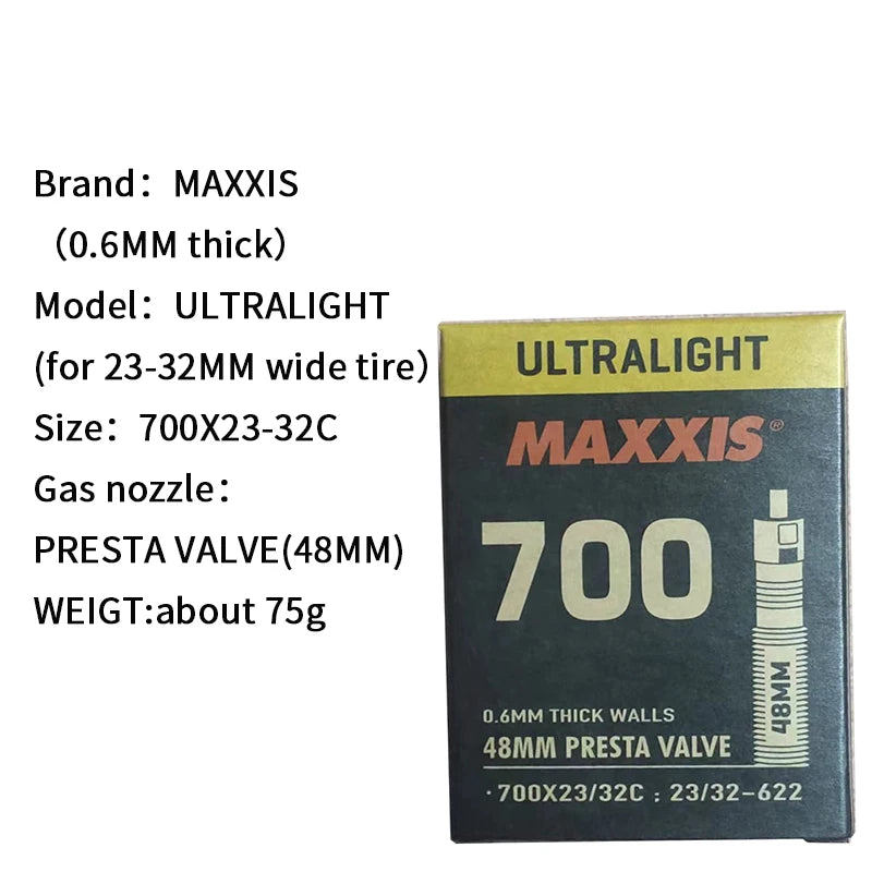 Highway Inner Tube 700X23/32-33/50C Welter Weight Tubes and Ultralight Tubes Presta Valve with Rvcis Removable Valve Core