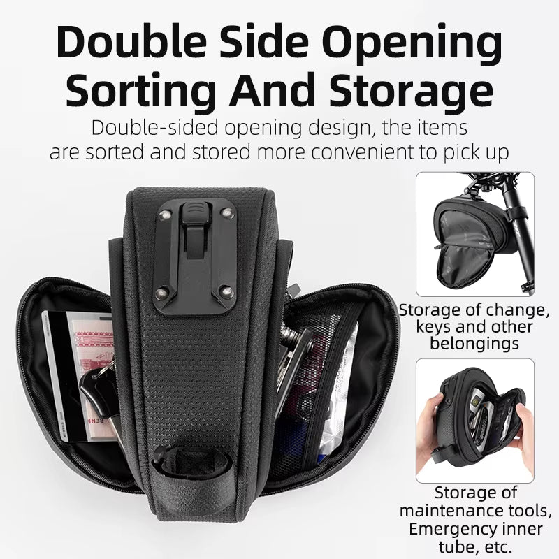 Rainproof Bicycle Bag Shockproof Bike Saddle Bag for Refletive Rear Large Capatity Seatpost MTB Bike Bag Accessories