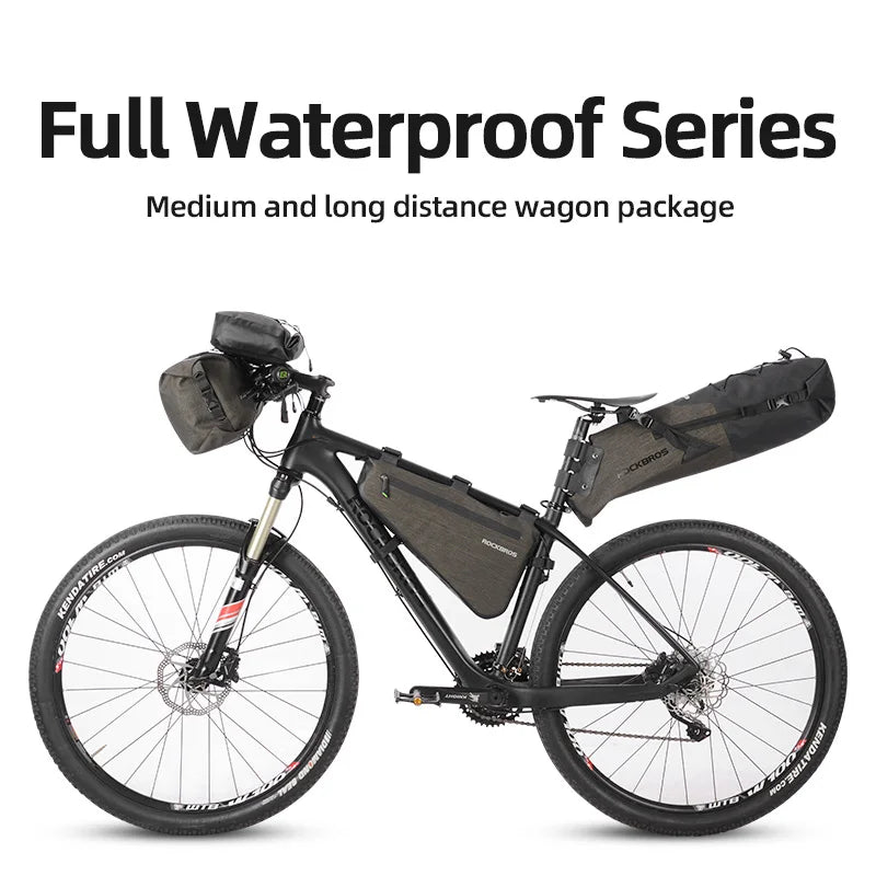 Rainproof Bike Bag Large Capacity MTB Road Frame Bag Triangle Pouch Waterproof Caulking Bicycle Bag Pannier Accessories