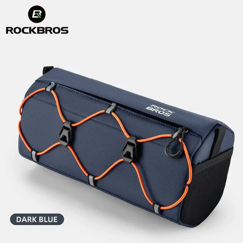 Bike Bag Bicycle Front Tube Bag 2.2L Capacity Handlebar Bag Waterproof Multifunction Portable Shoulder Bag Tube Bag