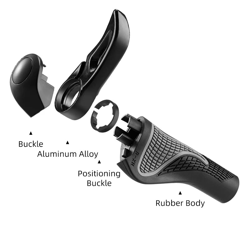 MTB Bicycle Grips Horns Shofar Vice Handlebar Grips Cycling Shockproof Dust-Proof Bike Grips Rubber Bilateral Locked