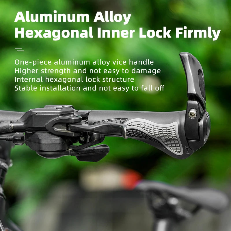 MTB Bicycle Grips Horns Shofar Vice Handlebar Grips Cycling Shockproof Dust-Proof Bike Grips Rubber Bilateral Locked