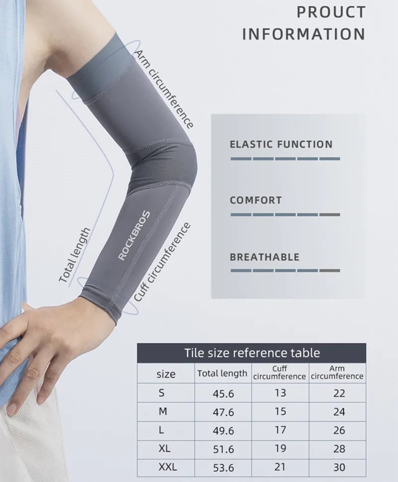 Ice Fabric Running Camping Arm Warmers Basketball Sleeve Running Arm Sleeve Cycling Sleeves Summer Sports Safety Gear