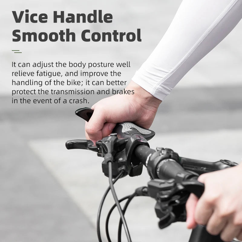 MTB Bicycle Grips Horns Shofar Vice Handlebar Grips Cycling Shockproof Dust-Proof Bike Grips Rubber Bilateral Locked