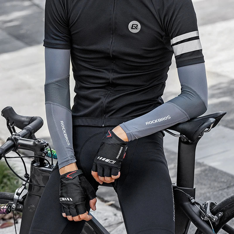 Ice Fabric Running Camping Arm Warmers Basketball Sleeve Running Arm Sleeve Cycling Sleeves Summer Sports Safety Gear