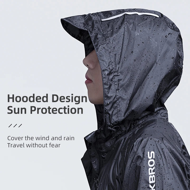 Cycling Waterproof Jacket Men Breathable Reflective Hooded Raincoat Waterproof Outdoor Sport Windbreaker European Size