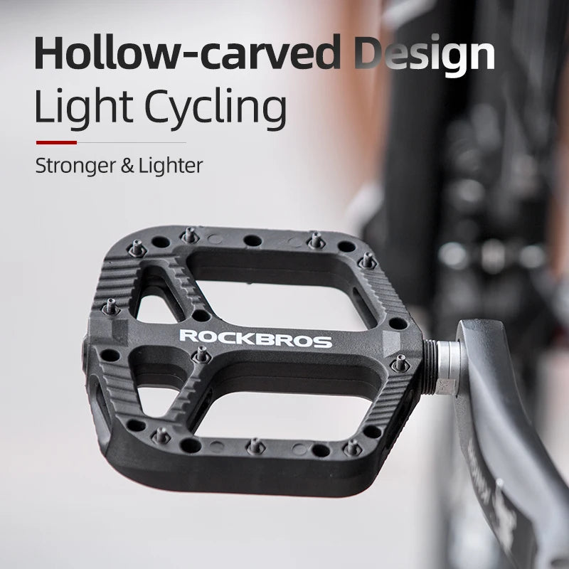 Ultralight Seal Bearings Bicycle Bike Pedals Cycling Nylon Road Bmx Mtb Pedals Flat Platform Bicycle Parts Accessories