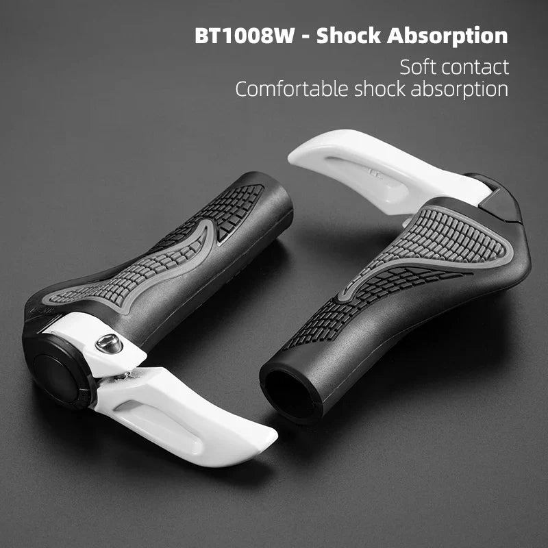 MTB Bicycle Grips Horns Shofar Vice Handlebar Grips Cycling Shockproof Dust-Proof Bike Grips Rubber Bilateral Locked