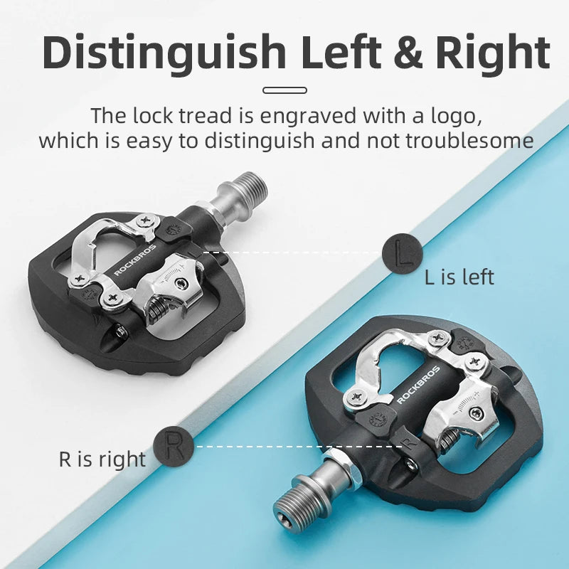 Bicycle Pedals Sealed Bearing Waterproof Anti-Slip Flat Cleat Nylon One-Piece Cycling Pedals SPD Road Bike Accessories