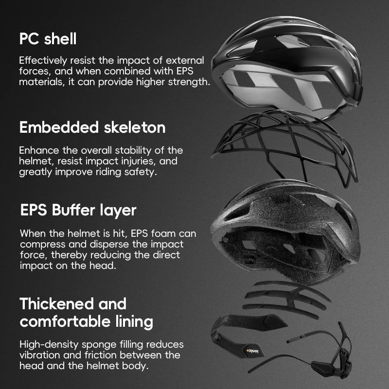 Lightweight Cycling Helmet Breathable Anti-Bacterial Magnetic Buckle Men Women Outdoor Sports MTB Cycling Safety Helmet
