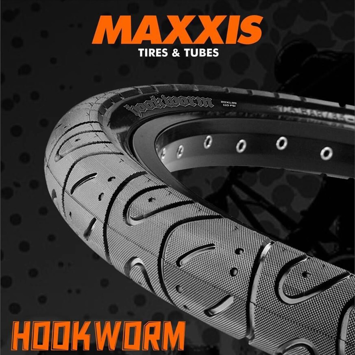 Hookworm 26 X 2.5 Bicycle Tire BMX Wire Bead Clincher Tire for Street Park Vert Flatland 20 Inch 24 26 27.5 or 29 Sizes