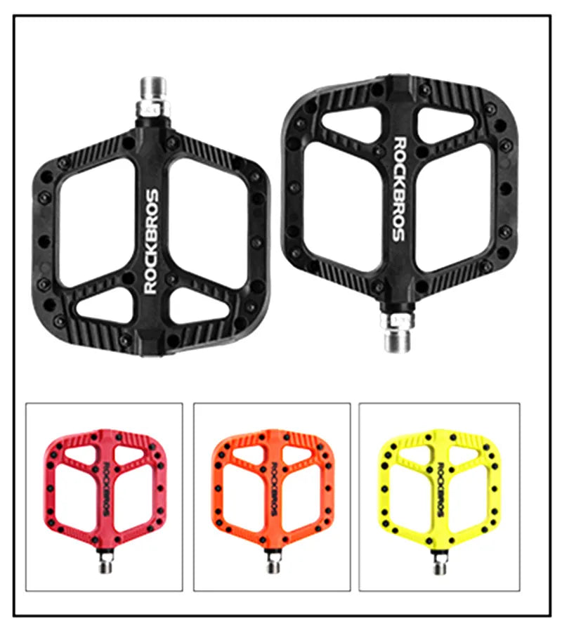 Ultralight Seal Bearings Bicycle Bike Pedals Cycling Nylon Road Bmx Mtb Pedals Flat Platform Bicycle Parts Accessories