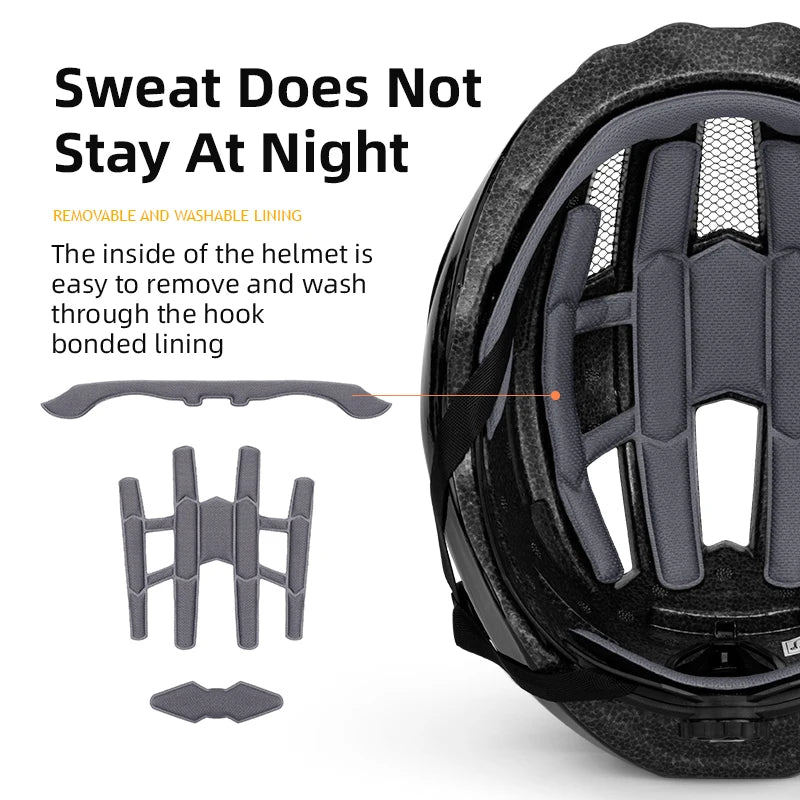 Bicycle Light Helmet MTB Road USB Warning Rear Light Cycling Helmet EPS PC Intergrally-Molded Safety Bike Helmet