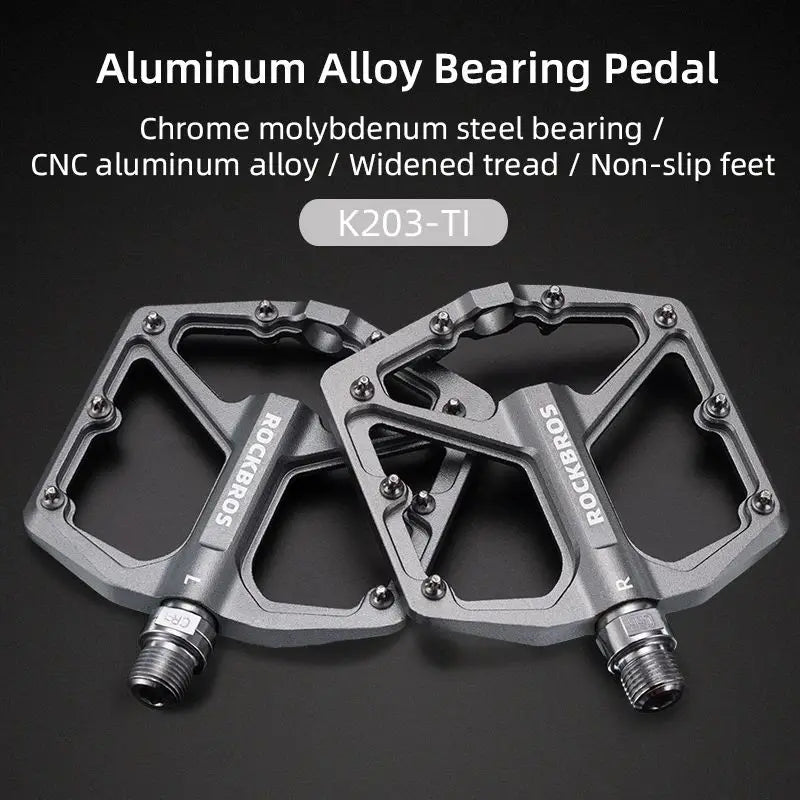 Bike Pedals Aluminum Alloy Anti-Slip Bicycle Pedals Ultralight Sealed Bearing One-Piece MTB Road Mountain Cycling Pedal