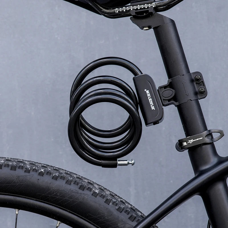 Bike Lock Anti-Theft Steel Chain Lock Motorcycle Vehicle Ring Lock MTB Road Cycling Cable Lock Bicycle Accessories
