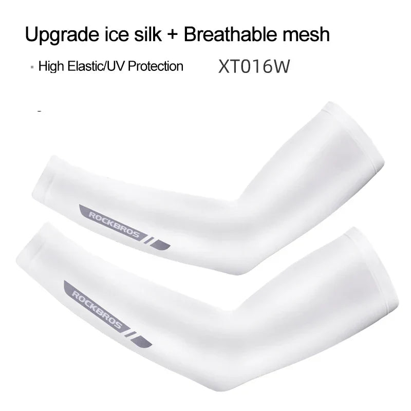 Ice Fabric Running Camping Arm Warmers Basketball Sleeve Running Arm Sleeve Cycling Sleeves Summer Sports Safety Gear