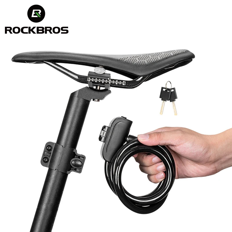 Bike Lock Anti-Theft Steel Chain Lock Motorcycle Vehicle Ring Lock MTB Road Cycling Cable Lock Bicycle Accessories