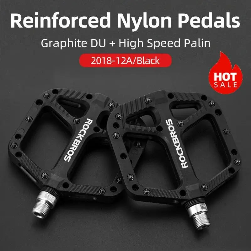 Ultralight Seal Bearings Bicycle Bike Pedals Cycling Nylon Road Bmx Mtb Pedals Flat Platform Bicycle Parts Accessories
