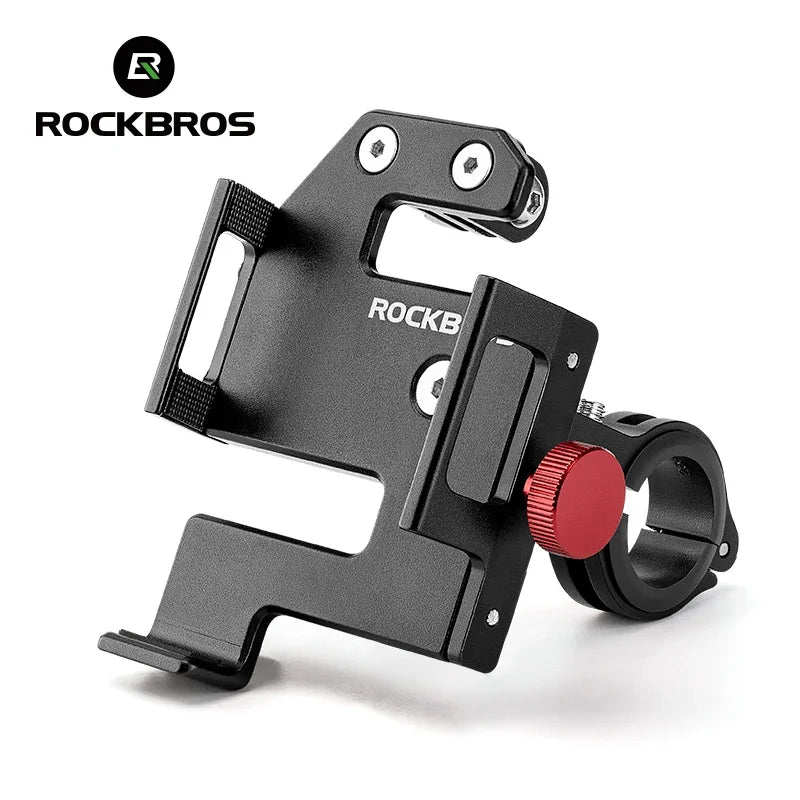 ROCKBROS Bike Phone Holder 360° View Bicycle Phone Holder for 4.7-7 Inch Mobile Phone Moto Motorcycle Bracket Shockproof Bracket
