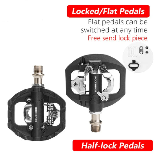 Bicycle Pedals Sealed Bearing Waterproof Anti-Slip Flat Cleat Nylon One-Piece Cycling Pedals SPD Road Bike Accessories