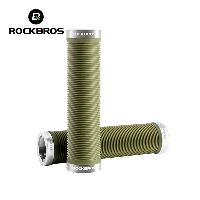 Bicycle Handlebar Grips Anti-Slip Shock-Absorption Straight Handlebar Double Side Locking Grips MTB Bike Accessories