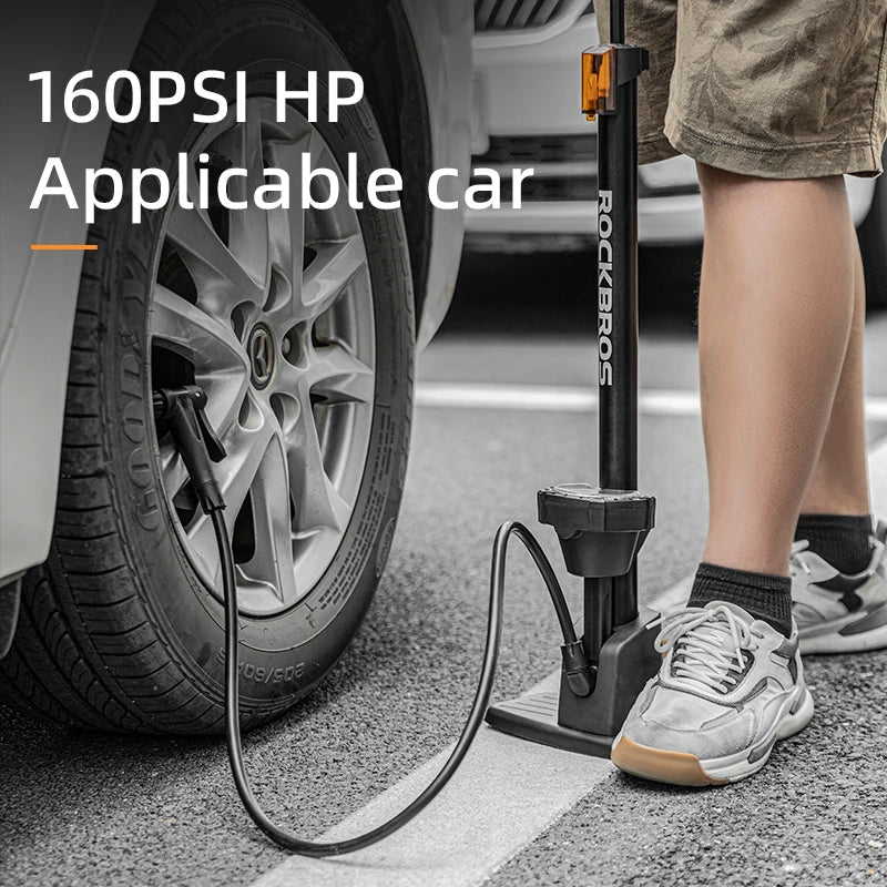 Bicycle Pump 160PSI High Pressure Motorcycle Pump MTB Road Tire Air Cycling Pump Schrader Presta Valve Bike Pump
