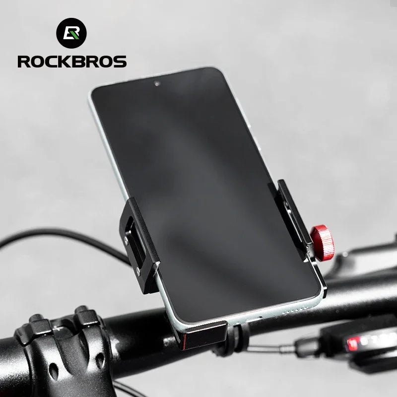 ROCKBROS Bike Phone Holder 360° View Bicycle Phone Holder for 4.7-7 Inch Mobile Phone Moto Motorcycle Bracket Shockproof Bracket