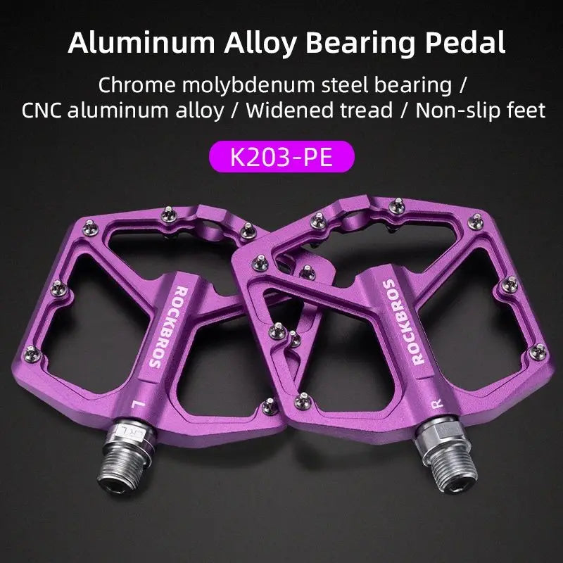 Bike Pedals Aluminum Alloy Anti-Slip Bicycle Pedals Ultralight Sealed Bearing One-Piece MTB Road Mountain Cycling Pedal