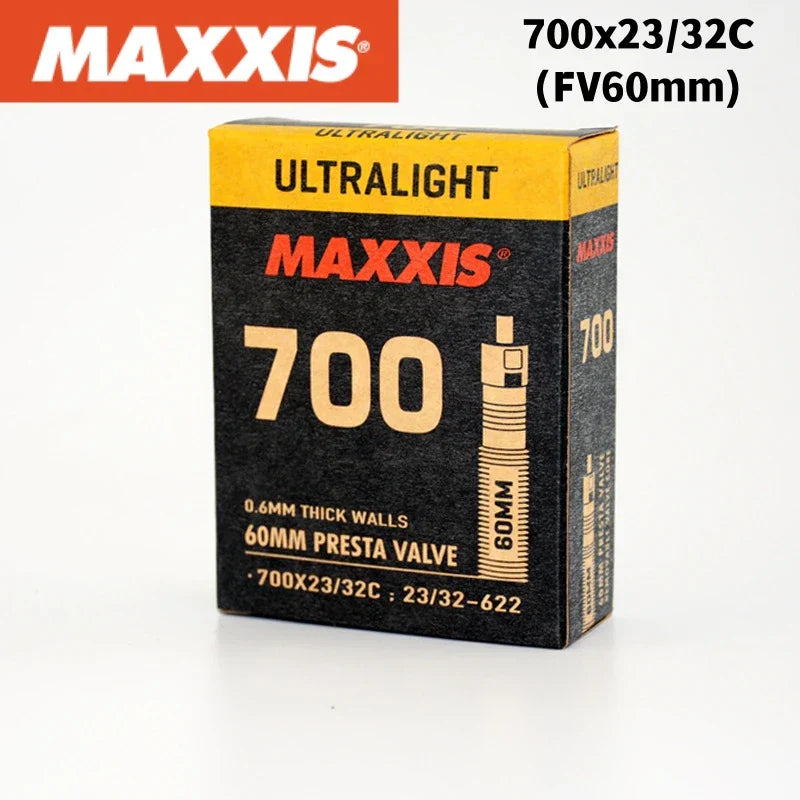 MAXXIS ULTRALIGHT 0.60Mm Thin Wall Bicycle Inner Tube 26 27.5 29 700 FV(PV) AV(SV) for XC Race and Training