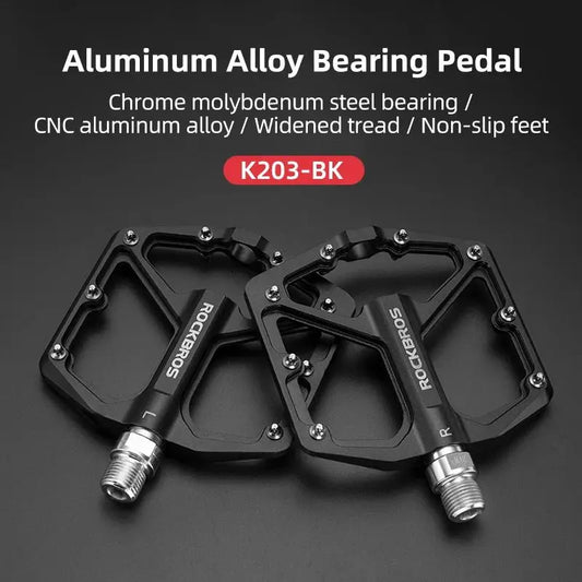 Bike Pedals Aluminum Alloy Anti-Slip Bicycle Pedals Ultralight Sealed Bearing One-Piece MTB Road Mountain Cycling Pedal