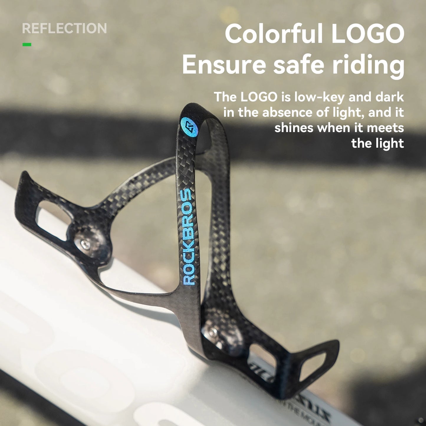 Bicycle Bottle Cage Ultralight High Strength Carbon Fiber Bottle Bracket Reflective Water Kettle Mount Bike Accessories