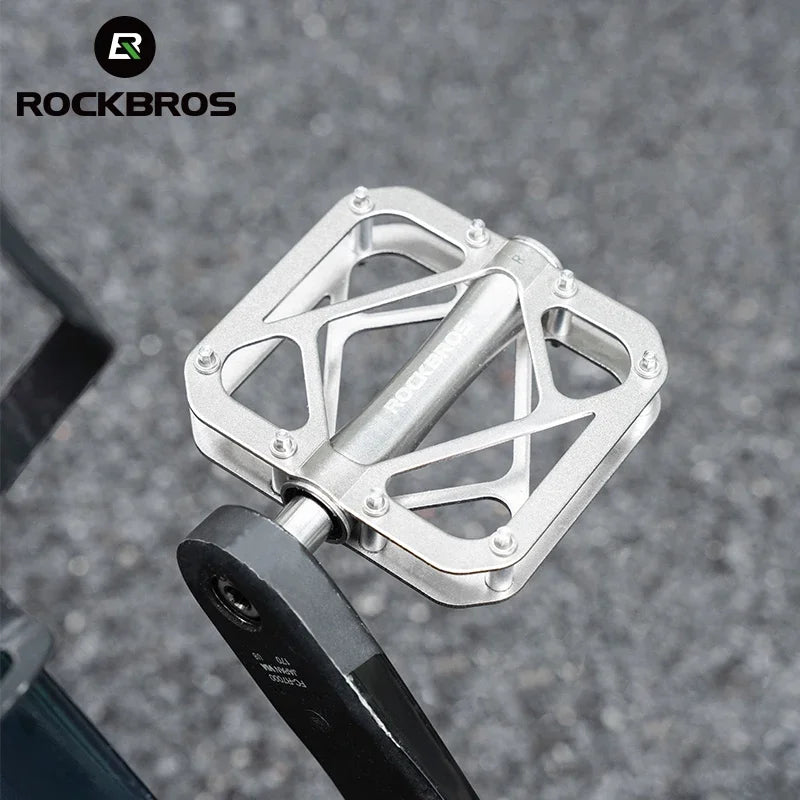 Bicycle Pedals Ultralight Titanium Alloy Pedals Waterproof Sealed Anti-Slip Wide Tread Flat Pedals MTB Bike Accessories