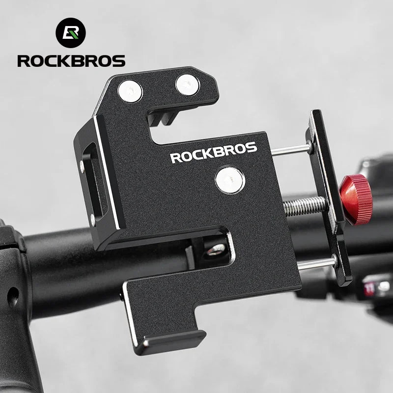 ROCKBROS Bike Phone Holder 360° View Bicycle Phone Holder for 4.7-7 Inch Mobile Phone Moto Motorcycle Bracket Shockproof Bracket