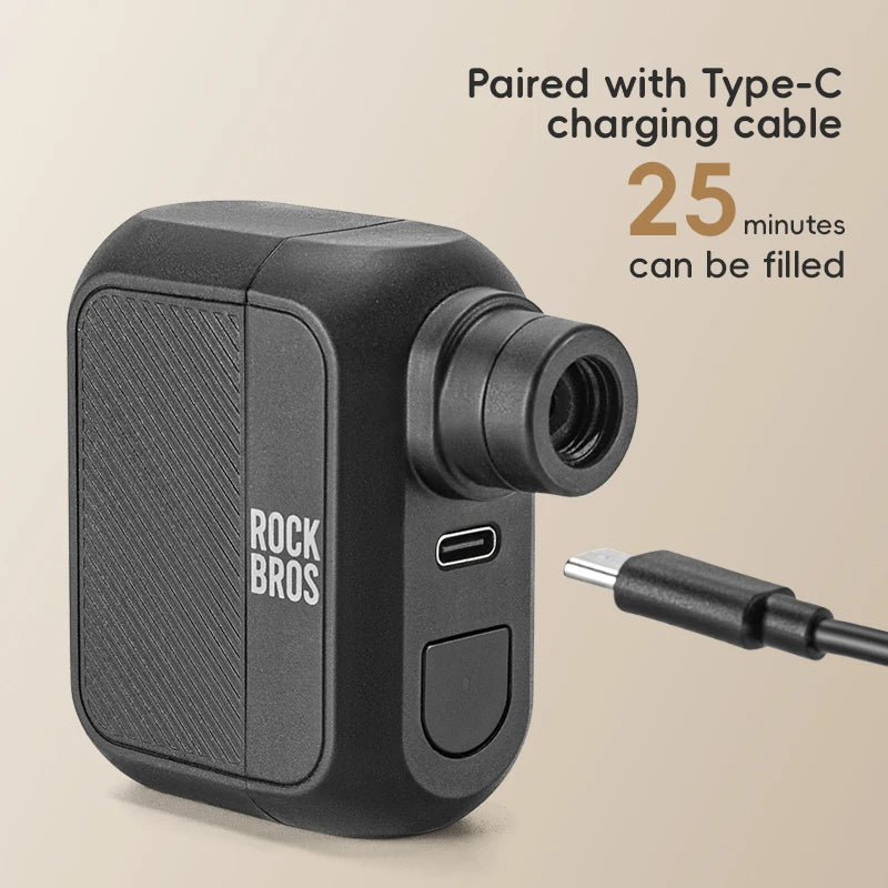 Portable Mini Electric Bicycle Pump 100PSI Type-C Rechargeable Air Inflator Bike Pump MTB Road AV FV Valve Cycling Pump