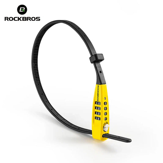 Bicycle Lock High Strength Steel 4-Digit Combination Password Lock Anti-Theft Cable Lock Helmet Lock Bike Accessories