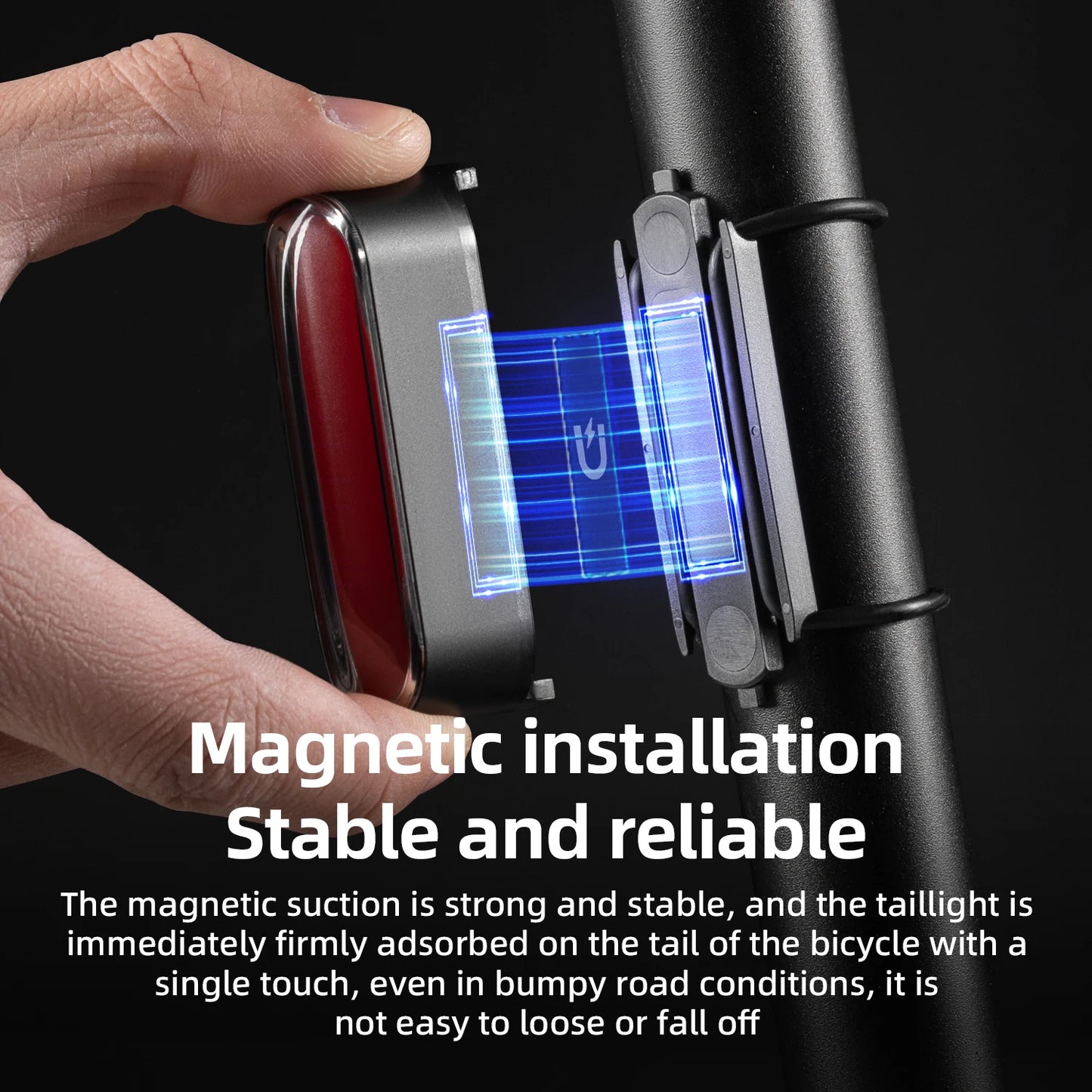Magnetic Bike Tail Light Type-C 7 Modes Rechargeable LED Bicycle Rear Light for Night Riding Intelligent Brake Sensor