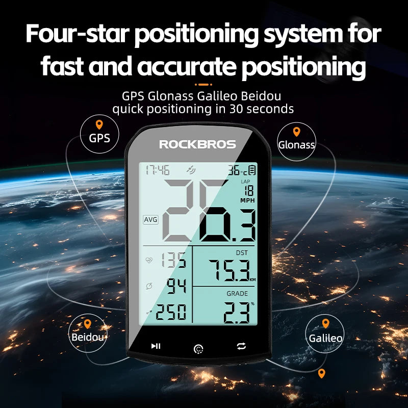 Bicycle Computer GPS 5.0 ANT Bluetooth Waterproof Wireless Cyclocomputer Speedometer Bike Stopwatch Bike Accessories
