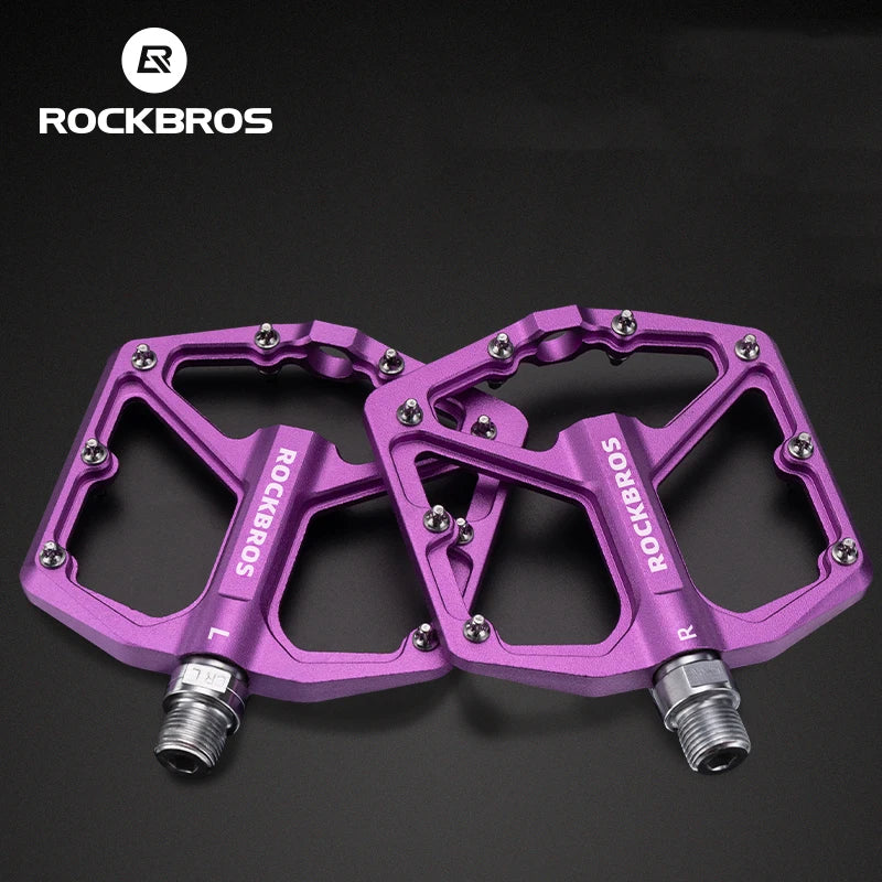 Bike Pedals Aluminum Alloy Anti-Slip Bicycle Pedals Ultralight Sealed Bearing One-Piece MTB Road Mountain Cycling Pedal