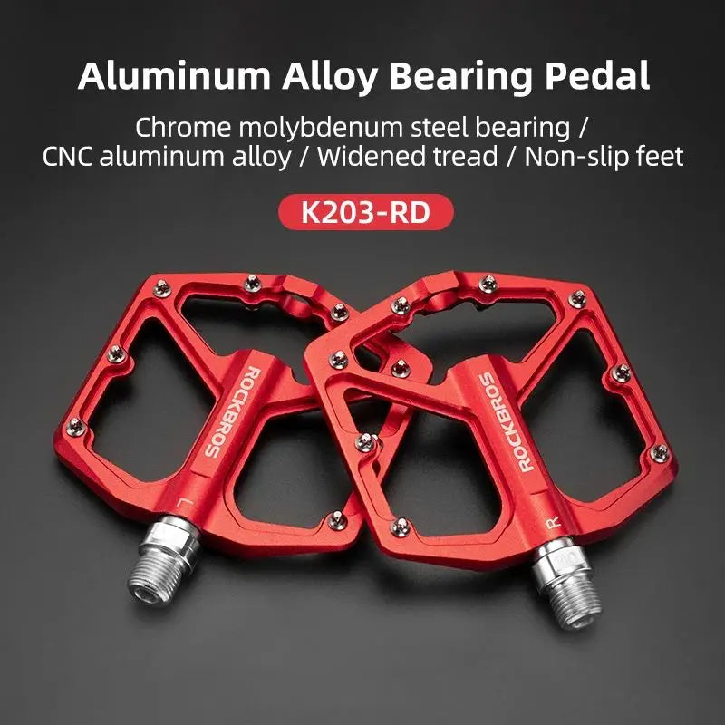 Bike Pedals Aluminum Alloy Anti-Slip Bicycle Pedals Ultralight Sealed Bearing One-Piece MTB Road Mountain Cycling Pedal
