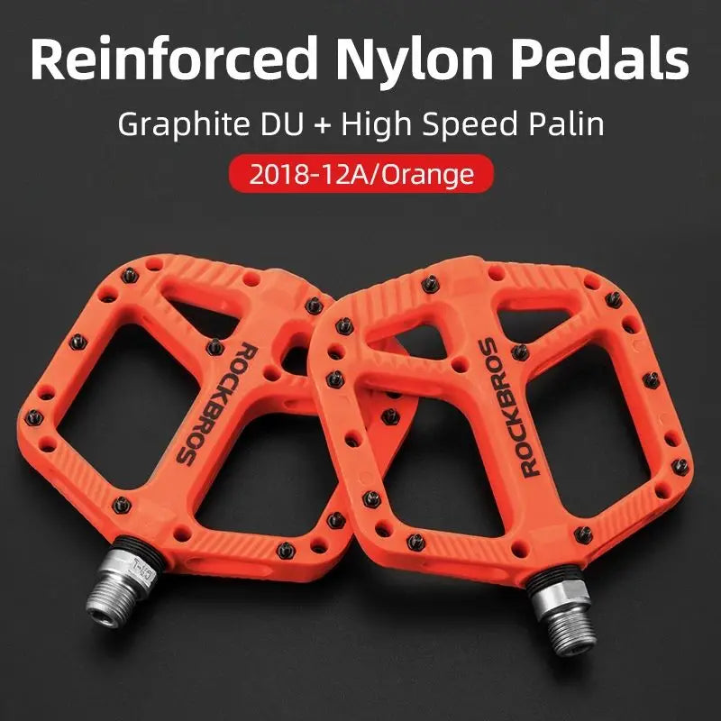 Ultralight Seal Bearings Bicycle Bike Pedals Cycling Nylon Road Bmx Mtb Pedals Flat Platform Bicycle Parts Accessories