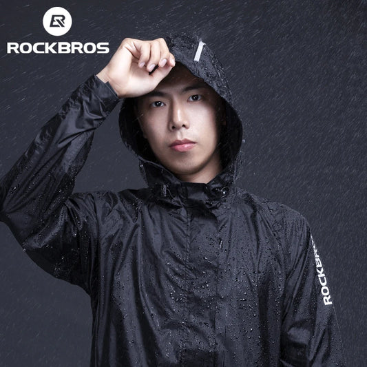 Cycling Waterproof Jacket Men Breathable Reflective Hooded Raincoat Waterproof Outdoor Sport Windbreaker European Size