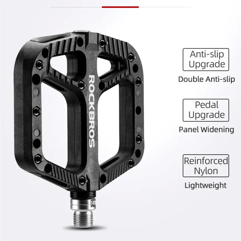 Ultralight Seal Bearings Bicycle Bike Pedals Cycling Nylon Road Bmx Mtb Pedals Flat Platform Bicycle Parts Accessories