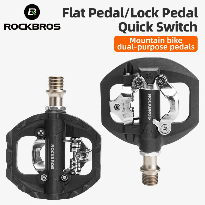 Bicycle Pedals Sealed Bearing Waterproof Anti-Slip Flat Cleat Nylon One-Piece Cycling Pedals SPD Road Bike Accessories