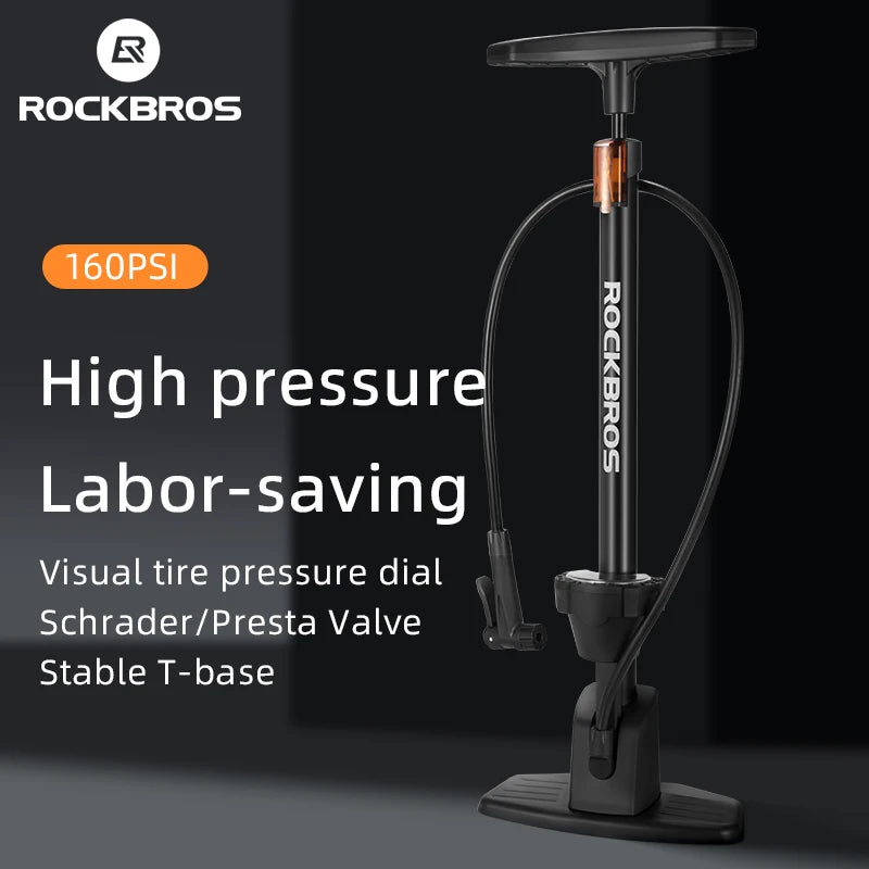 Bicycle Pump 160PSI High Pressure Motorcycle Pump MTB Road Tire Air Cycling Pump Schrader Presta Valve Bike Pump